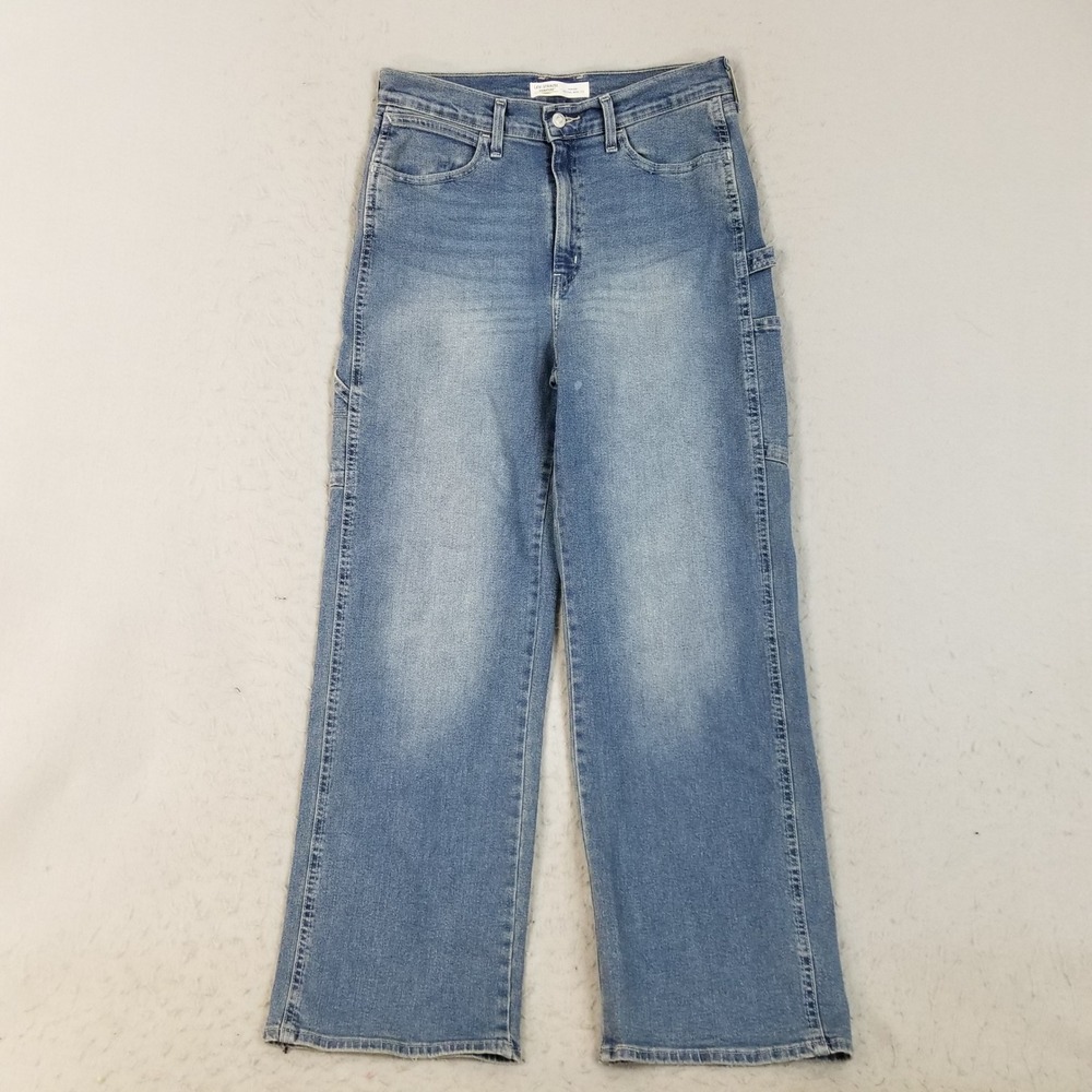 Levi Strauss Jeans Womens 10 Blue‎ Wide Leg Carpenter 30x30 Signature Heritage